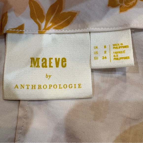 Maeve by Anthropologie Scalloped V-neck Halter Button Down Mini Dress Size 2 NWT - Picture 11 of 16